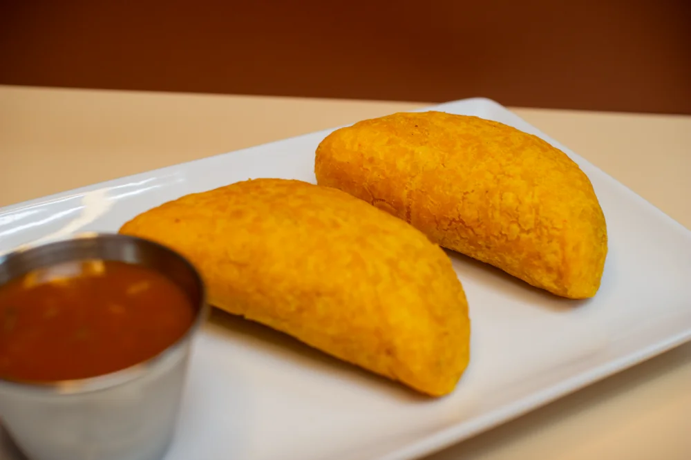 Freshly made arepas in Miami
